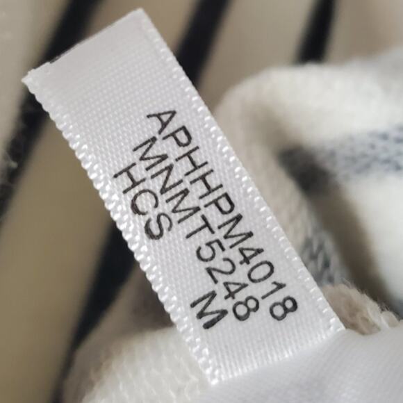 Marc New York T-Shirt Top Size Medium‎ Blue/White Striped Scoop Neck Long Sleeve - Picture 5 of 5